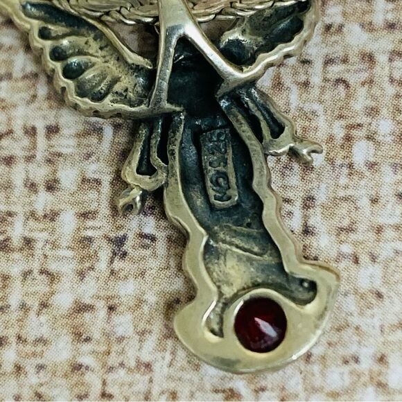 Sterling Silver July Birthday Angel Necklace - Picture 4 of 4